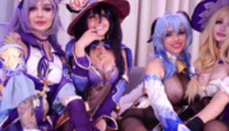 Genshin Impact girls anal orgy