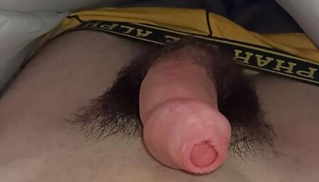 Young schoolboy boy handjob cum at night before test