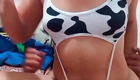 My coach puts his super rich cock in me