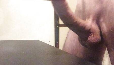 Handjob from a nice big cock followed by a luscious cumshot