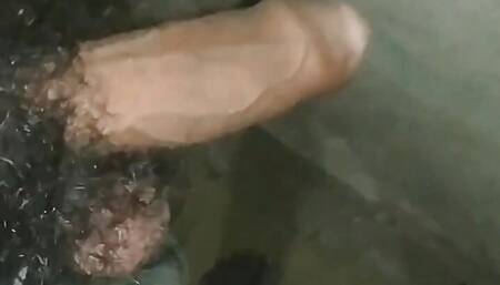 Big cock boy masturbating in bedroom and cumming on the wall