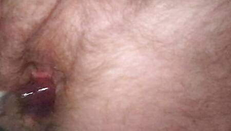 young hairy man fucks himself with 9inch cock