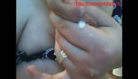 hot cam girl with big lactating tits (new)