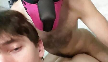 My straight friend couldn't resist my tight ass and got a juicy orgasm