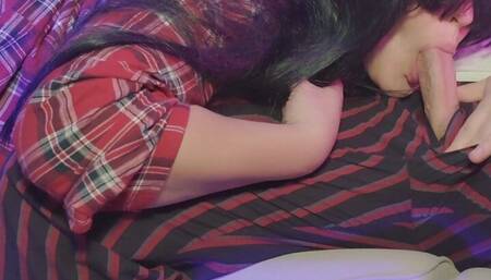 StepDad and Stepdaughter share couch