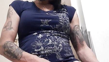 Miss Jaymie stroking and smoking with plug