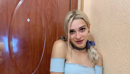 She knew that my wife left for bread and came to me for anal - BelleNiko