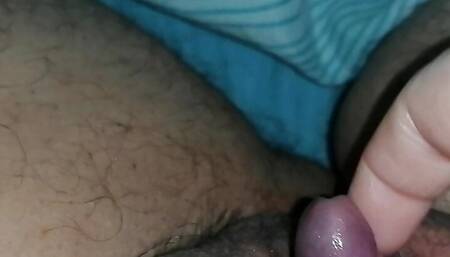 TerryTrans continues his solo of wanking his little friend and talks dirty