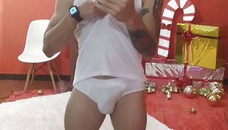 Hot Latino records himself very sexy showing off his hard cock