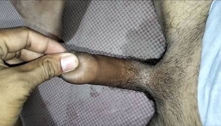 Cock masterbation in bathroom