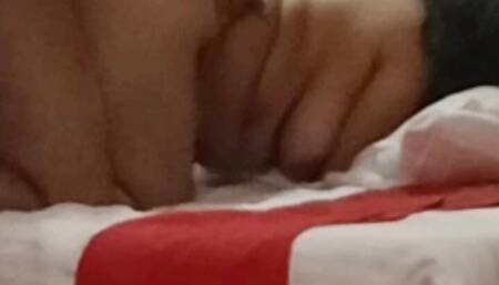 Desi lovers doggy style hardsex in hotel room. bigboobs massage karke choda