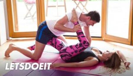 Angela Christin Enjoys Yoga Sex With Her Big Cock Lover During Training