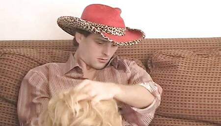 Justine and Sarah Blake share a toy of lesbian sex