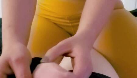 Slutty Blonde just wants to Play with your Cock - CFNM Handjob