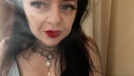 Vaping from gorgeous and sexy Mistress Lara