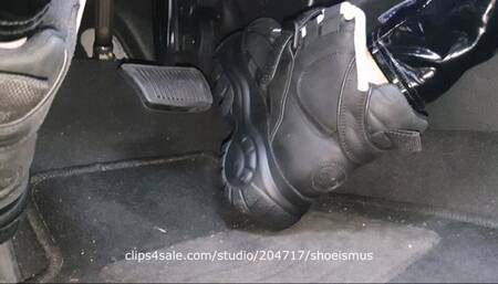 Driving in buffalo boots 1