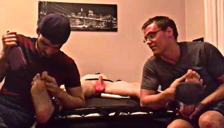 VINTAGE CLIP - The Most INTENSE Gang Post Orgasm Polish EVER (2nd Orgasm and Foot Tickling)