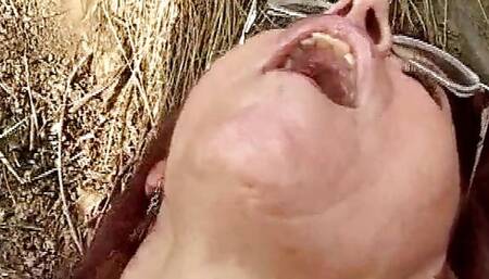 Real mature Italian slut fucked in the open air