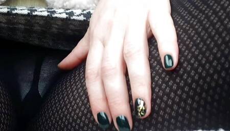 While the taxi driver is looking at the road, I shoot a video between my legs