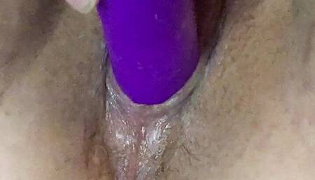 Slave girl with gift vibrator