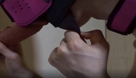 Femboy Pup Blows His Dildo and Eats Cum