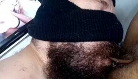 this dog licked my pussy very hard watching a naughty porn, nervous tongue made me ejaculate