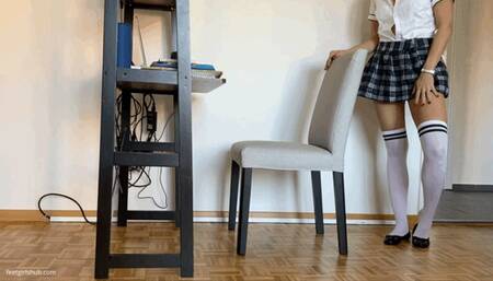 HOT STUDENT TEASING THE PROFESSOR AND GOT HER SHOE STOLEN - MOV HD