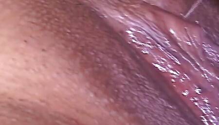 black dike gets a massage before eating and fingering her