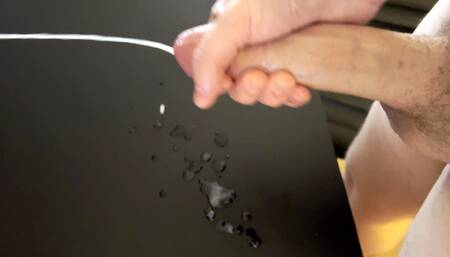 Stroking my cock, dumping a huge load