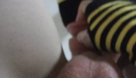 Femboy Twink Cums With Dildo Inside of Him
