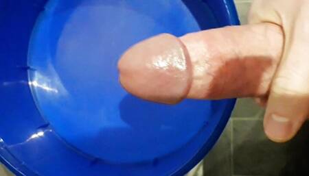 Big hot sticky cum load thinking about cumming on Laura's bald tight pussy