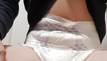Wetting and messing my diaper