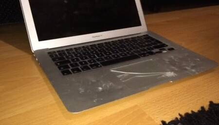 Mac book trampled