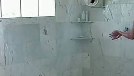 Two lesbian schoolgirls destroy their pussies in the shower
