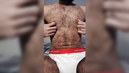 Showing off my hairy body