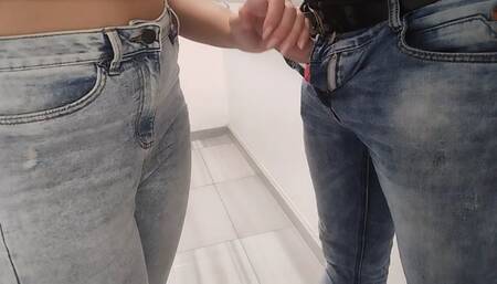I play with my dick on the stairs