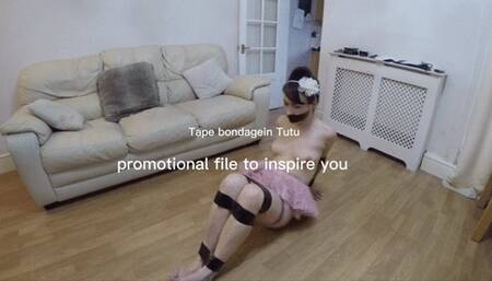 Tape Bondage in Tutu skirt