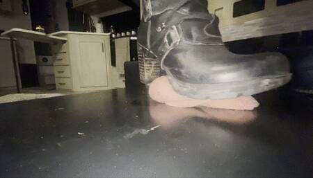 New rock high heel boots play with cock