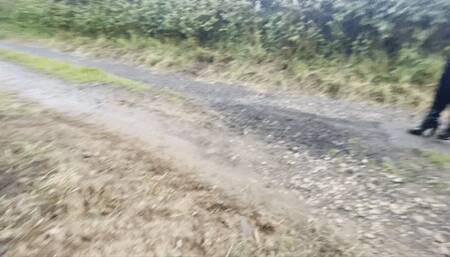 Boots crush cake for slave in the rain