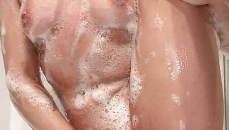 Hot College Student uses Soap to Masturbate