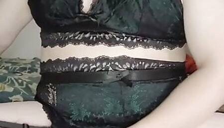 Sexy Lingerie Chinese CD Masturbation
