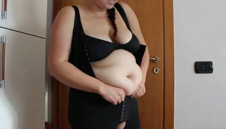 Shapewear relief after office dinner!