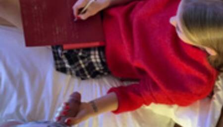 Christmas Present with Ignore Handjob for Tiffany Tatum from Old Santa as response to her Letter