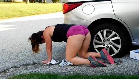 Milf Next Door - Flat Tire Predicament
