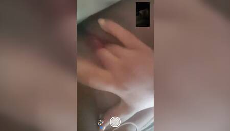 Horny Latina Fingering on a messenger call