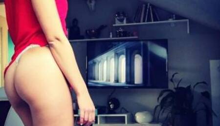 My slutty sister gives me a footjob