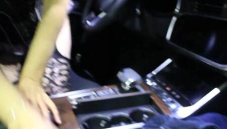 Blowjob in a luxury car