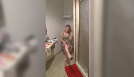 Getting clean after a night out and spy on me having fun in shower