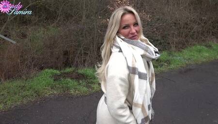 Nylon fuck! Jogger helps with car breakdown!