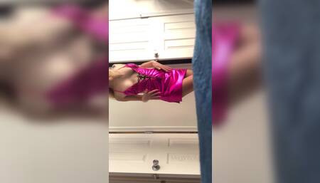 Pink shiny dress